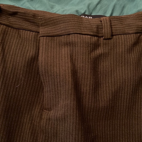 Gap brown pinstripe stretch pencil skirt size 10 - Picture 2 of 7